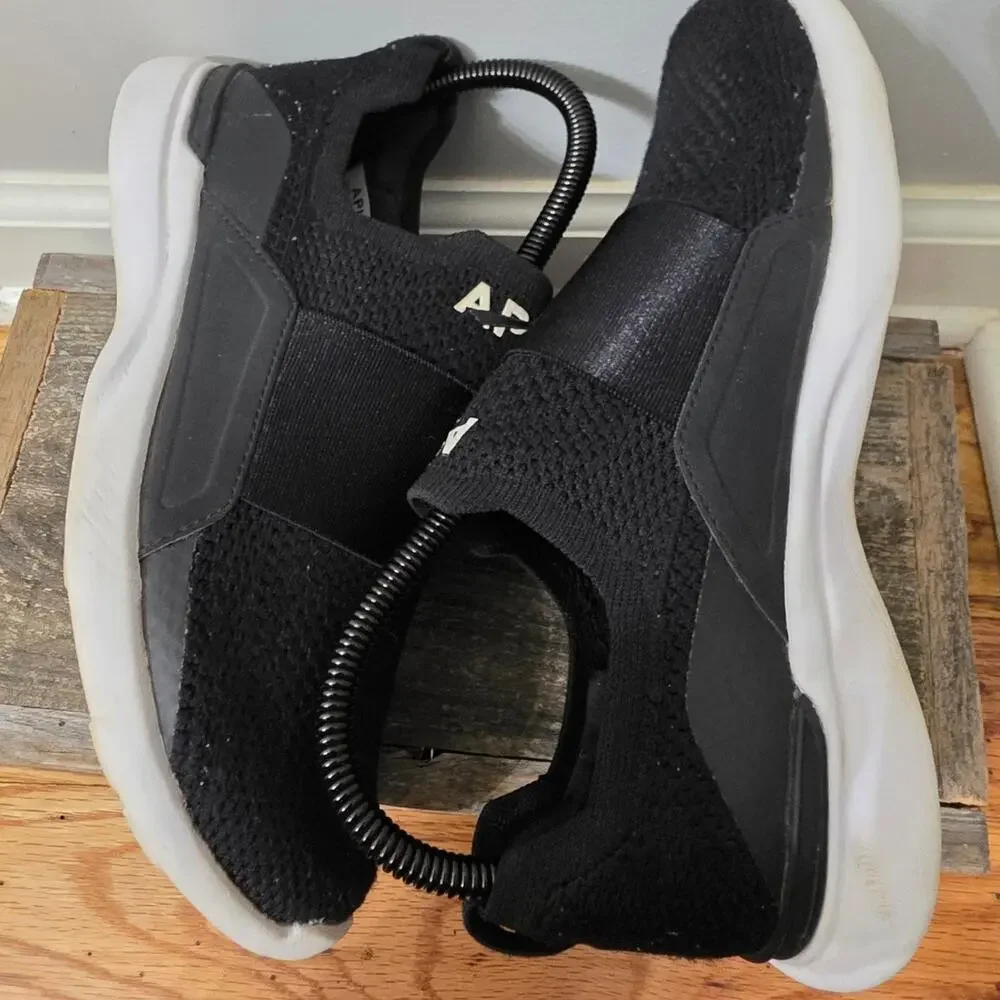 APL TechLoom Bliss Black White Slip On Running Shoes Women's Size 6